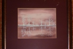 vereister See "Rahmem 38,5 cm x 34,5 cm"