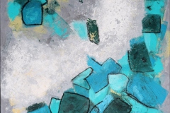 Weissblau (klein) "50 cm x 50 cm"