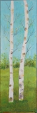 "Birken im Frühling" 30 cm x 90 cm