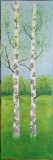 "Birken im Sommer" 30 cm x 90 cm