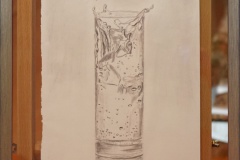 Eiswürfel im Wasserglas "Rahmen 30 cm x 40 cm"