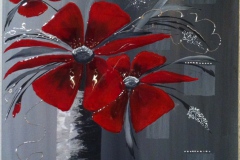 "große rote Blume" 60 cm x 60 cm