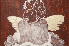 "Raffael – Engel (braun)" 50 cm x 50 cm