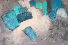 Weissblau (gross) "70 cm x 50 cm