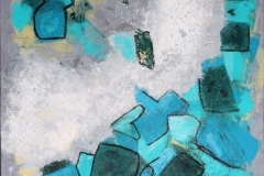 Weissblau (klein) "50 cm x 50 cm"
