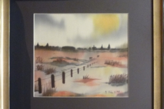 "Heidelandschaft" "Rahmen 40 cm x 37 cm"
